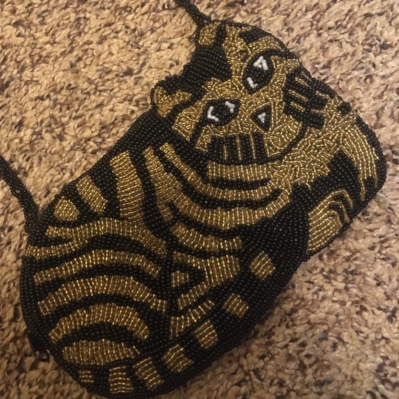 Vintage beaded Cat purse - Picture 1 of 3